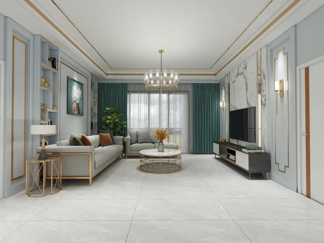 雪娇龙陶瓷 |  600*1200通体大理石，赋予空间无尽温暖与高贵气息